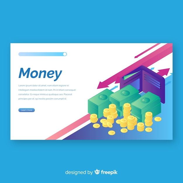 Landing page de dinero