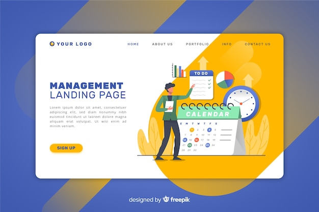 Landing page de dirección