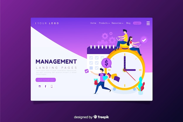 Landing page de dirección