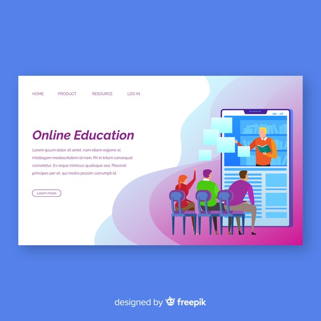 Landing page de educación online