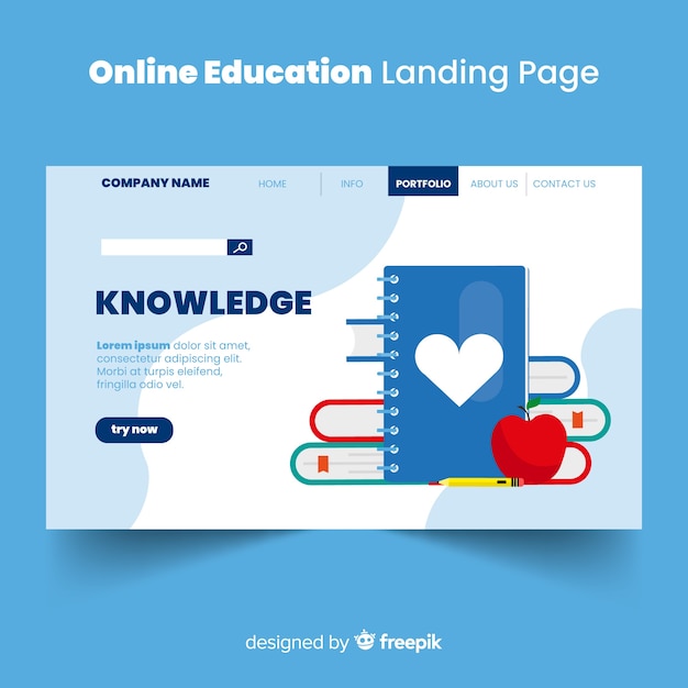 Landing page de educación online