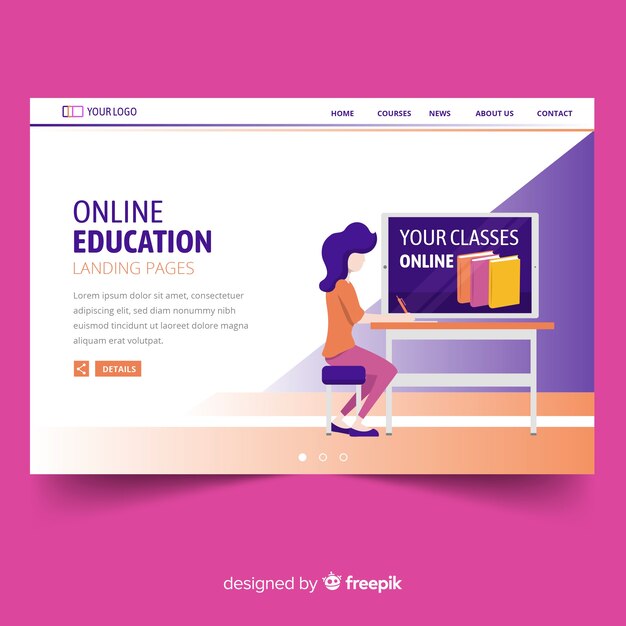 Landing page de educación online