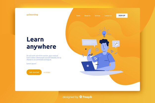 Landing page de educación online