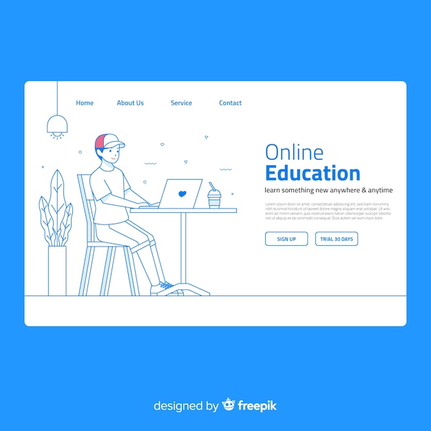 Landing page de educación online