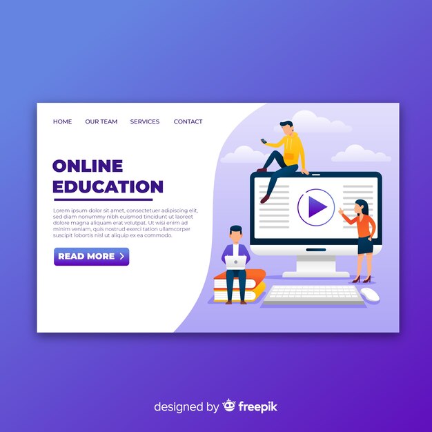 Landing page de educación online