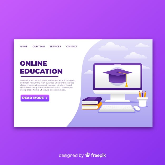Landing page de educación online