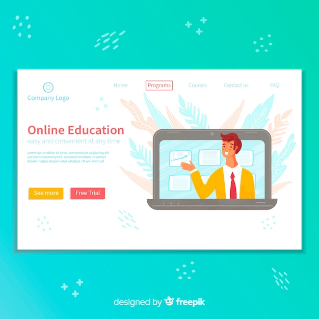 Landing page de educación online