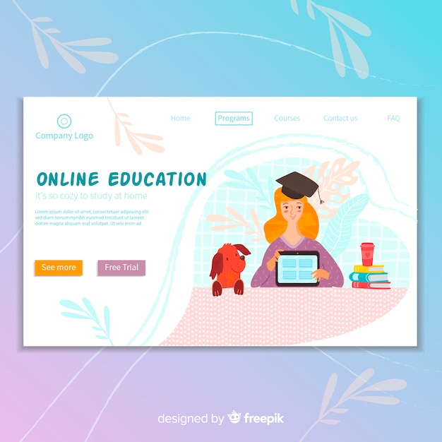 Landing page de educación online