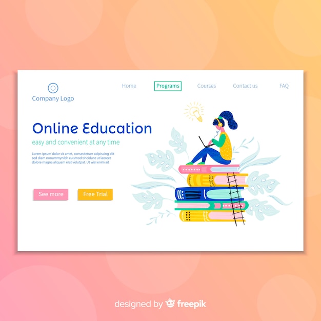 Landing page de educación online
