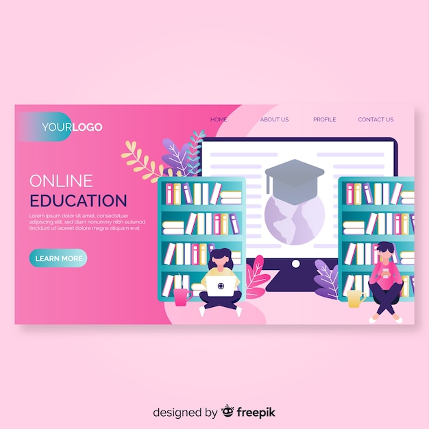 Landing page de educación online