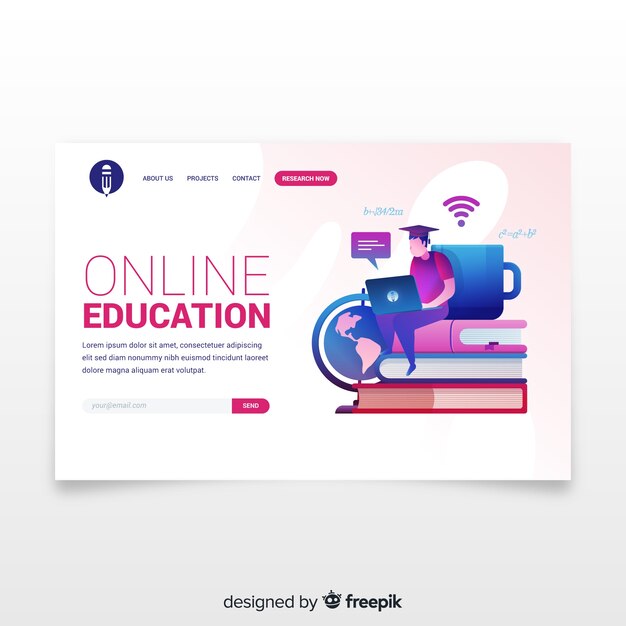 Landing page de educación online