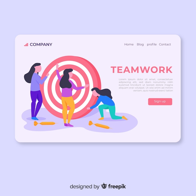 Landing page para equipos de trabajo