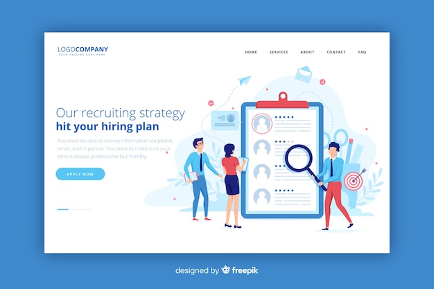 Landing page de estrategia reclutamiento