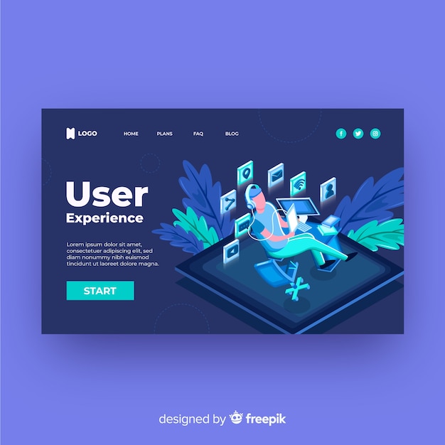 Landing page de experiencia de usuario