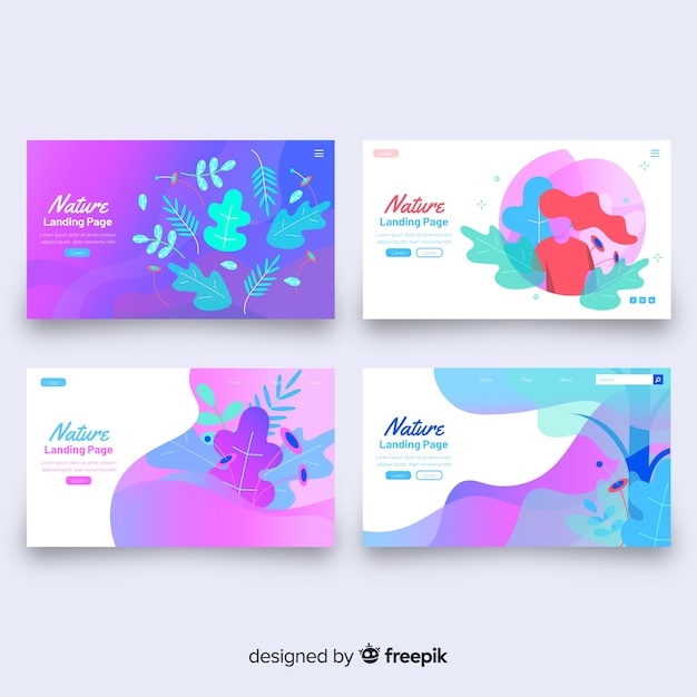 Landing page formas fluidas