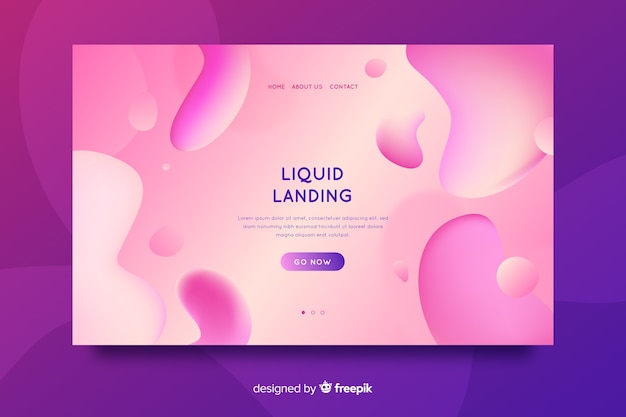 Landing page formas líquidas