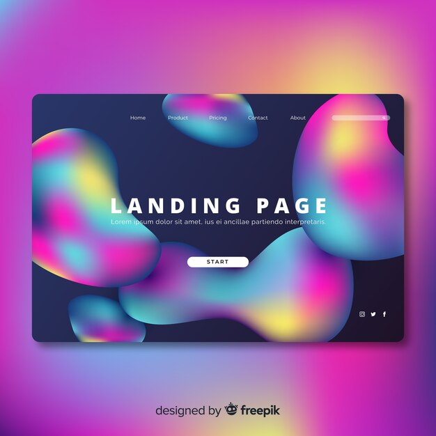 Landing page formas líquidas