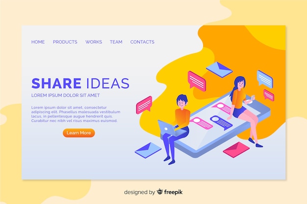 Landing page de ideas