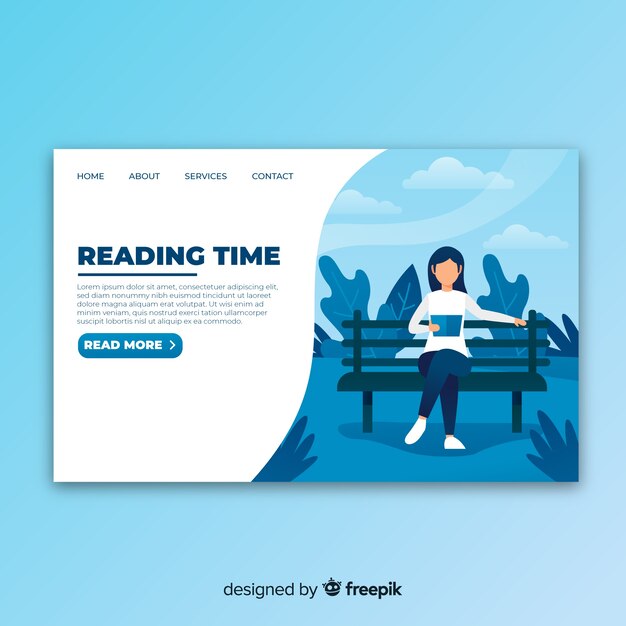 Landing page de lectura