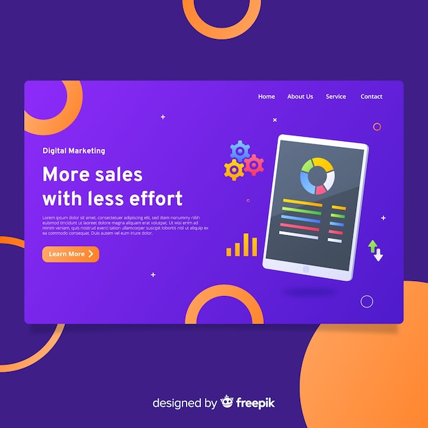 Landing page de marketing digital