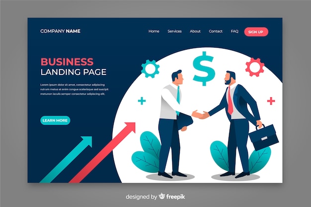 Landing page moderna de negocios