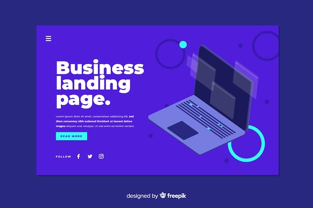 Landing page moderna de negocios