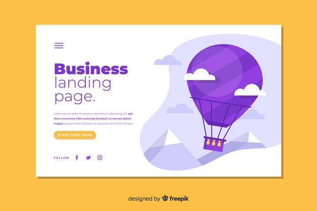Landing page moderna de negocios