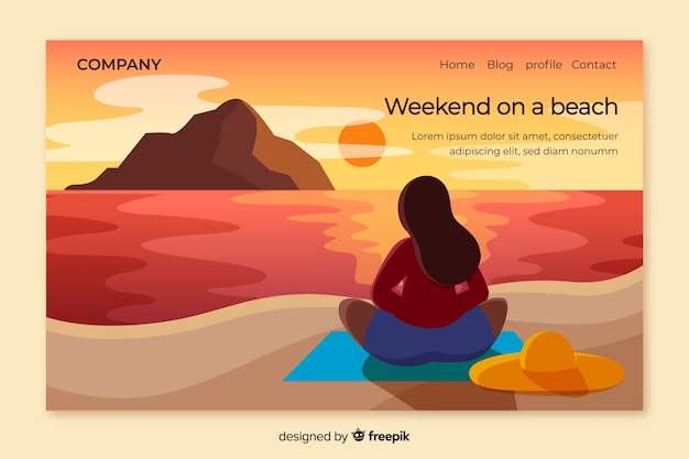 Landing page de naturaleza con paisaje