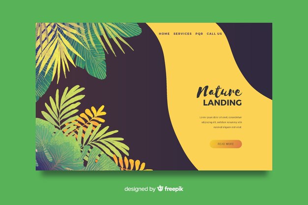 Landing page de naturaleza