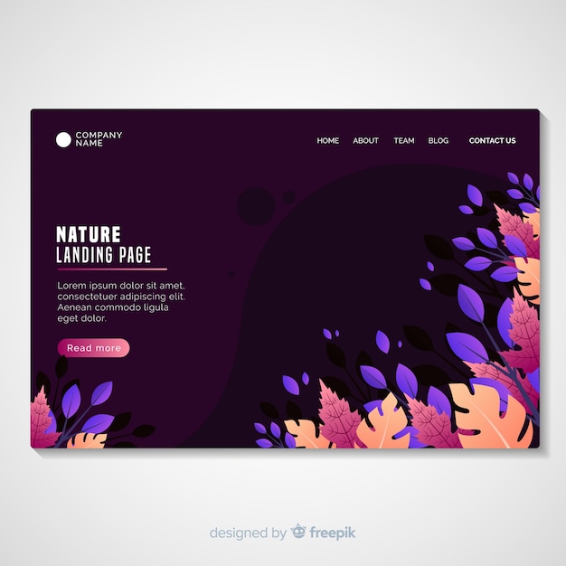 Landing page de naturaleza
