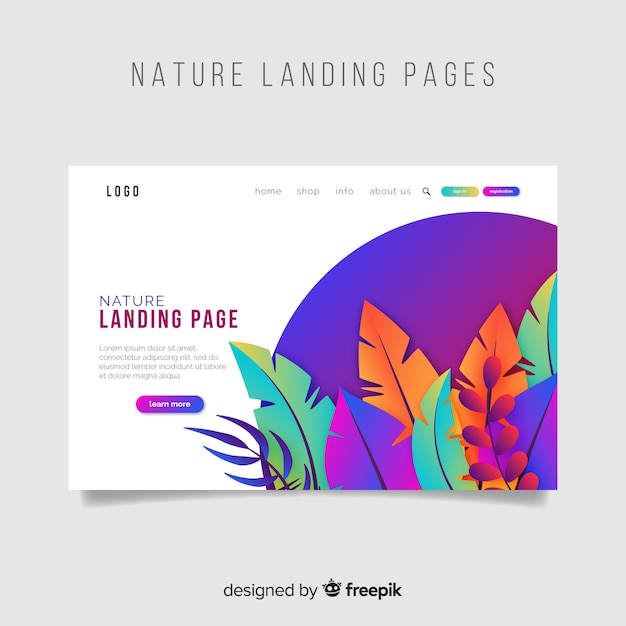 Landing page de naturaleza