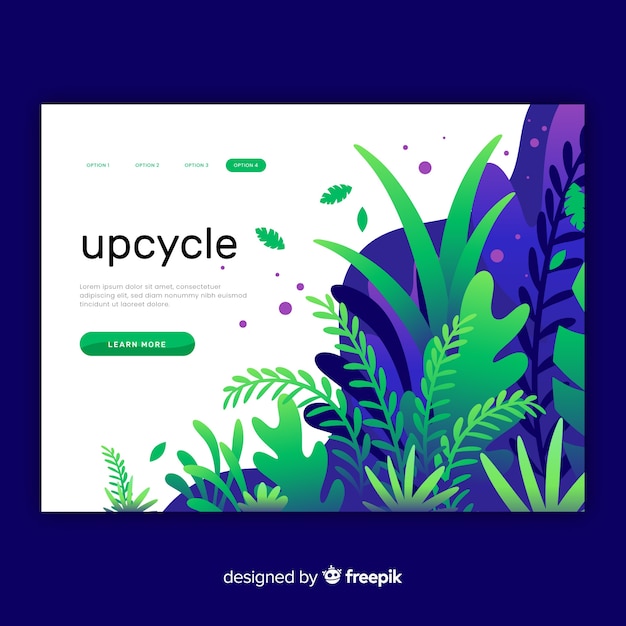 Vector gratuito landing page de naturaleza