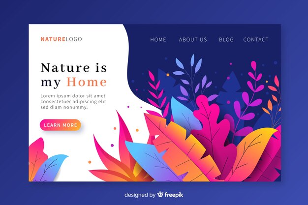 Landing page de naturaleza