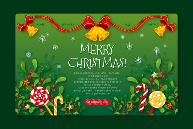 Landing page de navidad plana