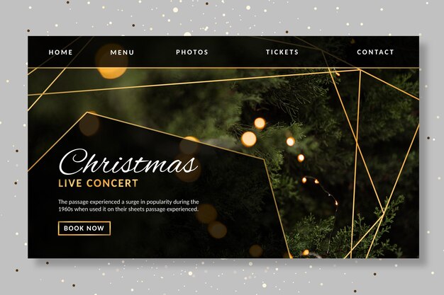 Vector gratuito landing page de navidad