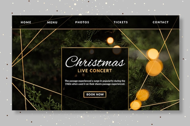 Vector gratuito landing page de navidad