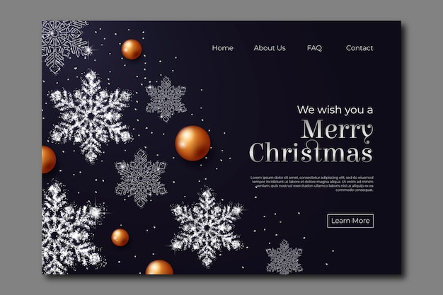 Landing page navideño realista