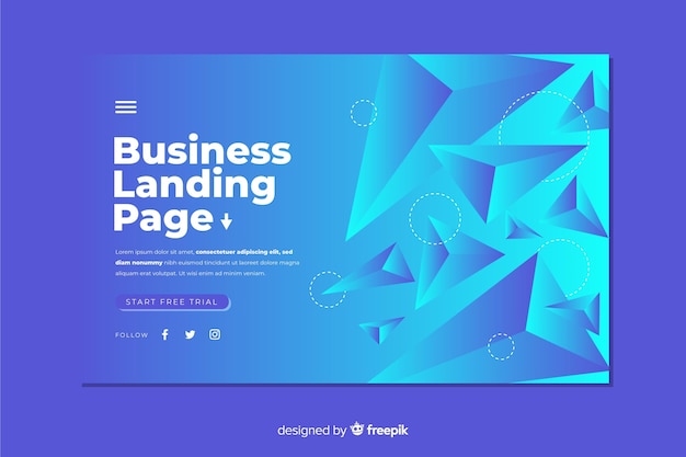 Landing page de negocios