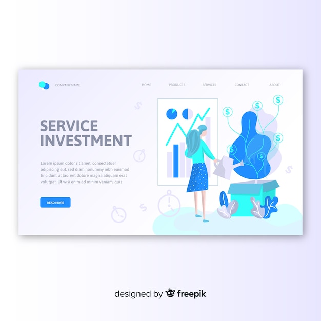 Vector gratuito landing page de negocios