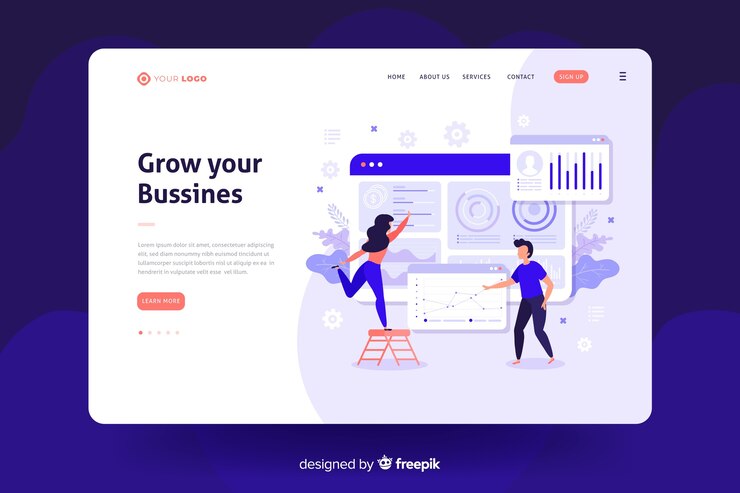 Vector gratuito landing page de negocios