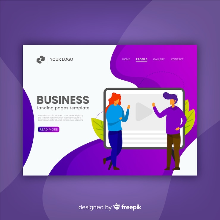 Vector gratuito landing page de negocios