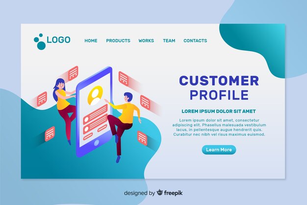 Landing page de perfil de comprador