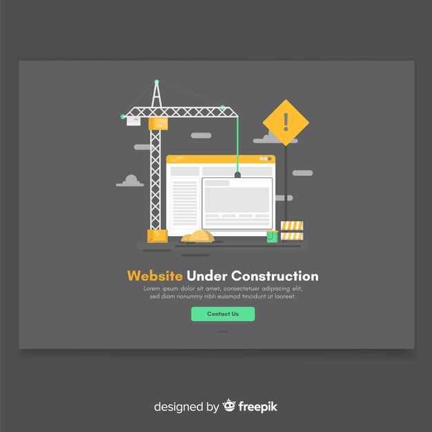 Landing page plana en construcción