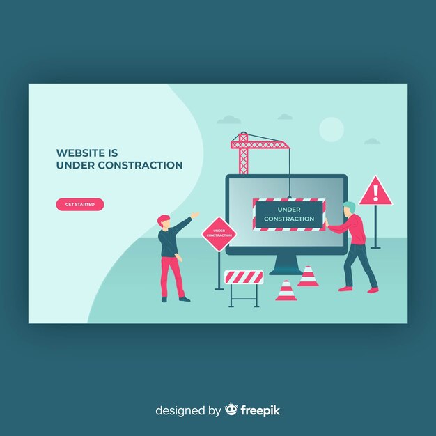Landing page plana en construcción