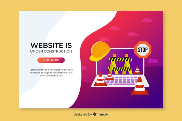 Landing page plana en construcción