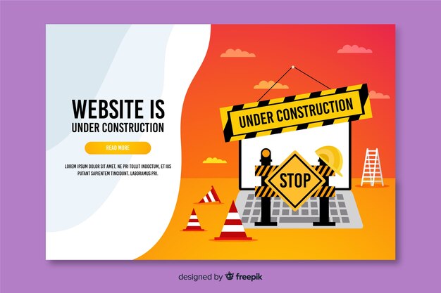 Landing page plana en construcción