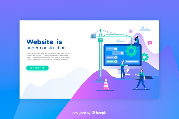 Landing page plana en construcción