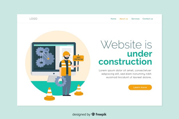 Landing page plana en construcción