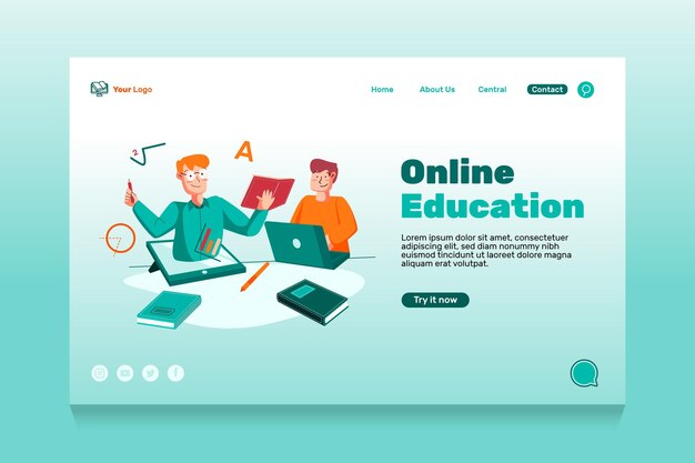 Landing page plana educación online