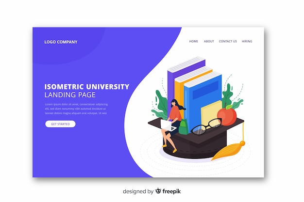 Landing page plana de universidad